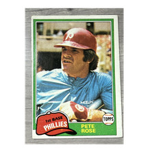 Topps Pete Rose 1st Base #180 Philadelphia Phillies 1981 MLB Baseball Card