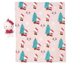 Hello Kitty Christmas Character Pillow and Throw Set