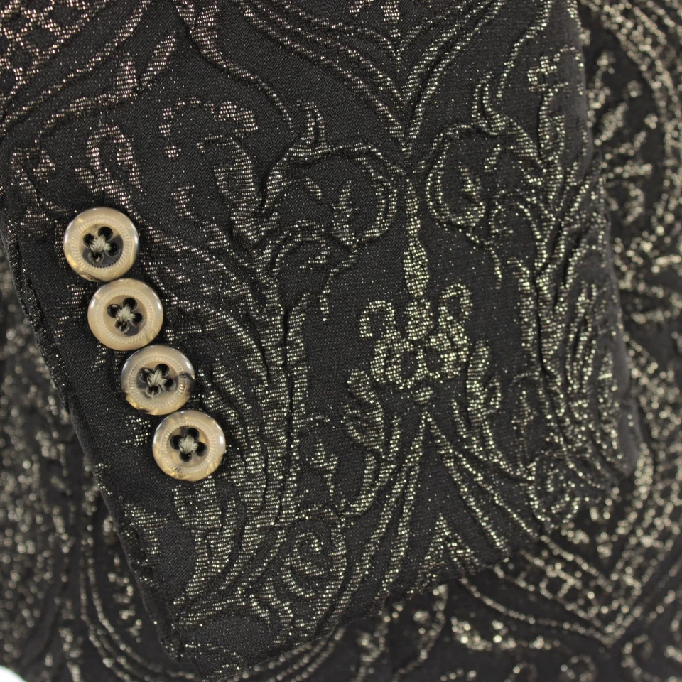 Robert Graham NWD Rialto Sport Coat Size 38R US in Black / Gold Polyester Blend - Image 4 of 4