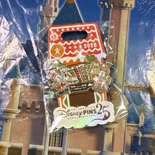 2025 Disney Parks Christmas Gingerbread Logo Contemporary Epcot Boardwalk LR Pin