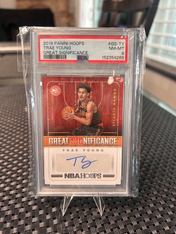 Trae Young 2018-19 RC Great Significance Auto NBA Hoops PSA 8 #GS-TY
