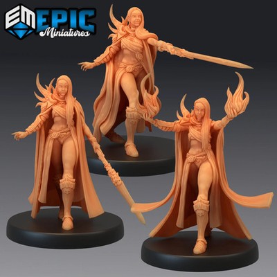 Elf Warlock Miniature 28-32mm Fantasy Spellcaster D&D RPG