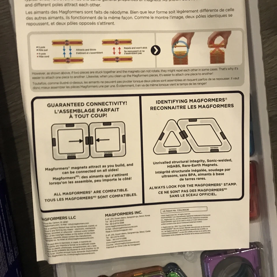 Magformers 60 Piece Set Large Geometric Magnetic Shapes ConstructionCreative Toy - Image 4 of 4
