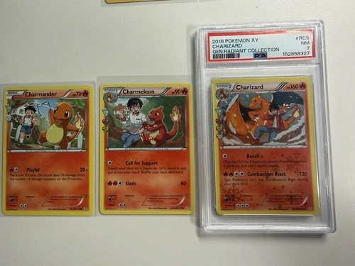 Charizard RC5/RC32 XY Generations Radiant Collection clean Full Evolution Set🔥