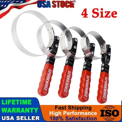 SPARKWHIZ 4 Sizes Oil Filter Wrench Oil Filter Removal Tool Set 2-3/4'' - 5-1/4''