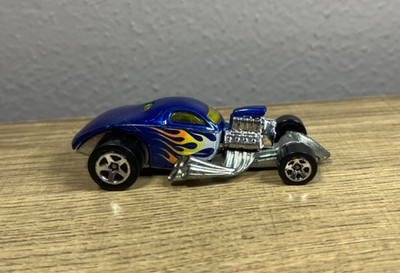 2010 Hot Wheels 10 Pack Multi Exclusive 1/4 MILE COUPE Blue w/ Flames 1/64 Scale