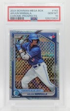 Arjun Nimmala 2024 Bowman 1st Chrome PSA 10 #142 Mega Box Mojo Toronto Blue Jays