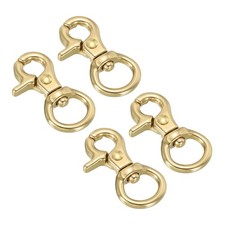 4pcs Lobster Clasp Keychains 2/1" Round Clasps Swivel Trigger Snap Hook