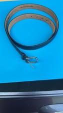L.L. Bean Genuine Full Grain Leather Belt Women's Plus Size 2X Navy Blue