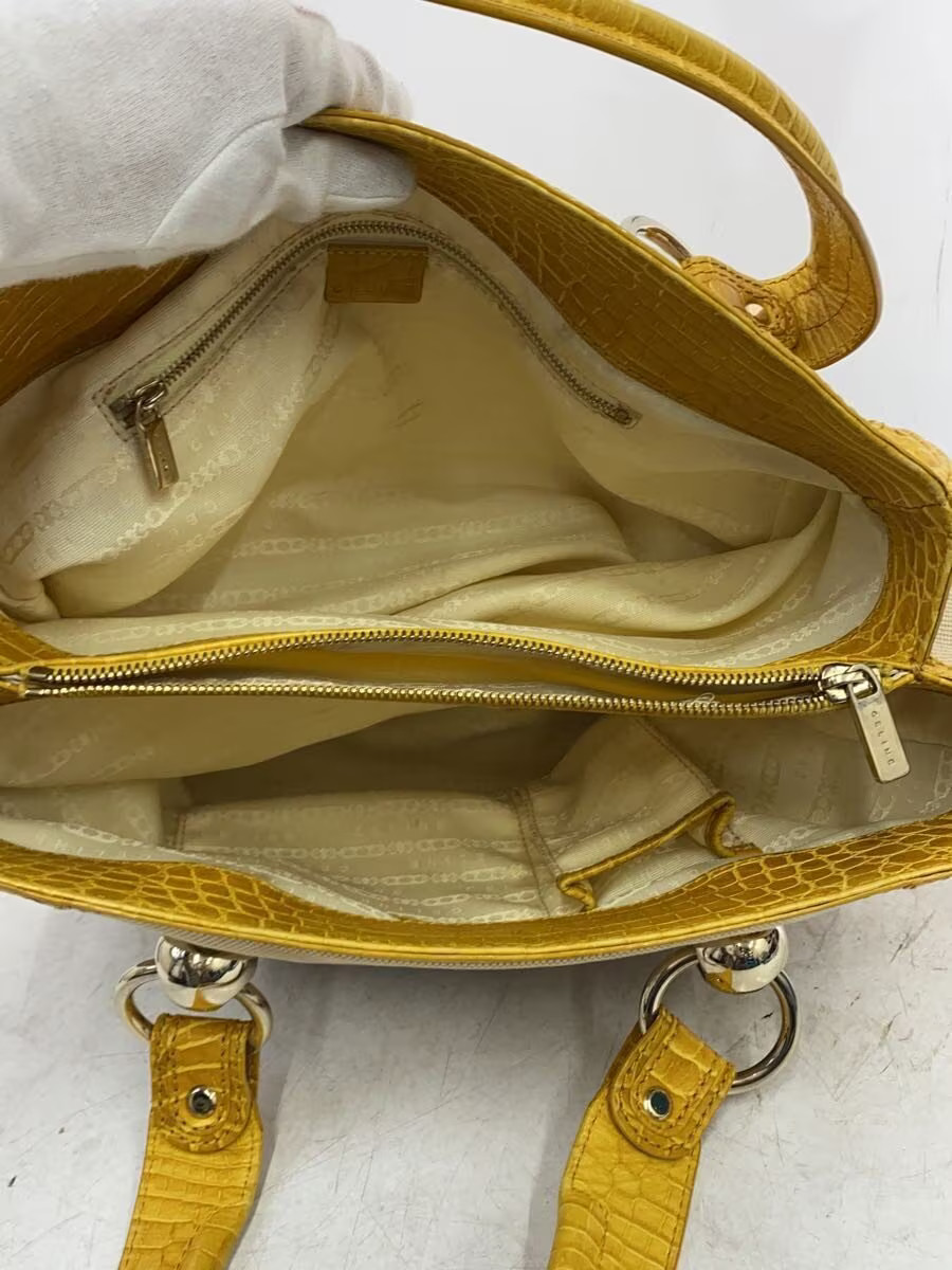 CELINE Boogie Bag Python Embossed Canvas Tote Bag… - image 6