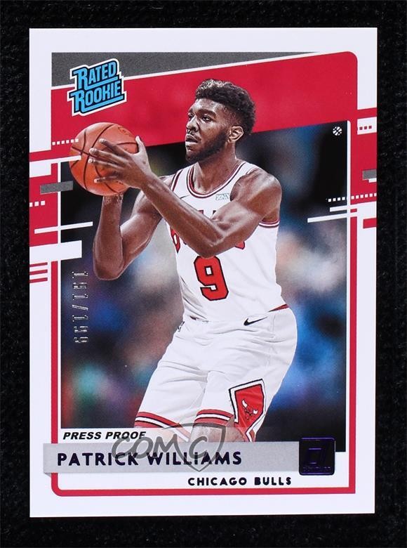 2020 Panini Donruss Rated Rookies Press Proof Purple /199 Patrick Williams e0v