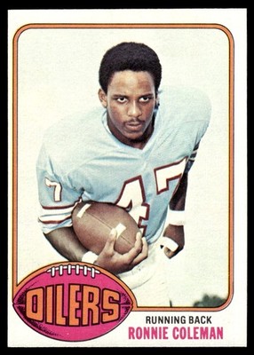 1976 Topps Football Card Ronnie Coleman Houston Oilers #22 NM