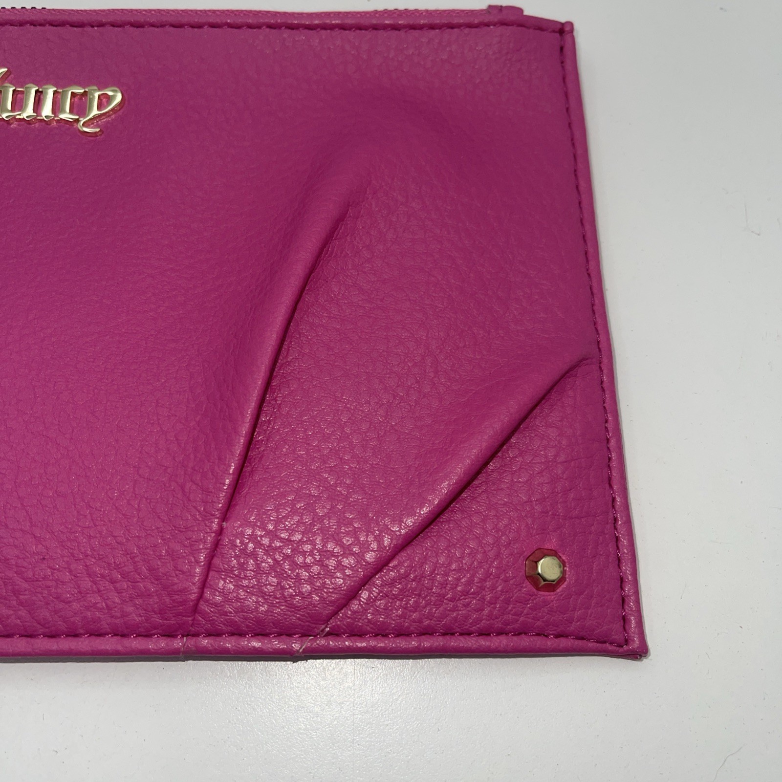 Juicy Couture Fuschia Pleats Please wristlet wallet Pink