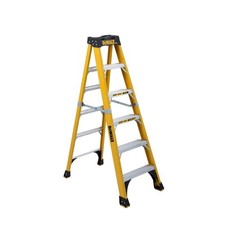 6 ft. Fiberglass Stepladder, 10 ft. Reach 500 lbs. Load Capacity, Exceeds Type I