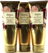QTY 3 - Bath  Body Works DAHLIA Body Cream Lotion Moisturizer 8oz
