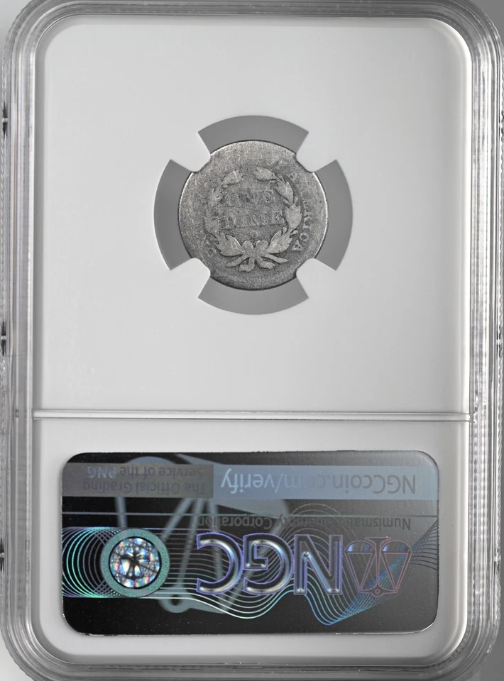 1842-O 10C SEATED LIBERTY DIME NEW ORLEANS NGC AG3 #8404750-024 - Image 4 of 4