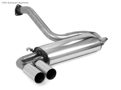 FOX Sport Exhaust VB Pipe Audi 80 quattro 89 Limo Coupe 1.8-2.3 2x76 Round Sharp