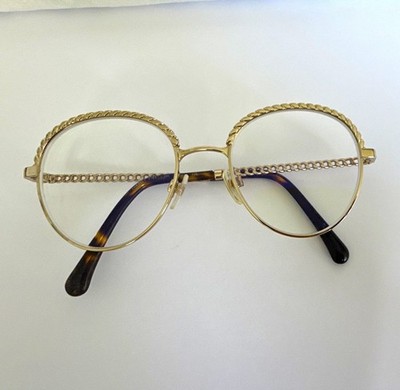 CHANEL 2184 Damen Brille Vollrand rund Metall gold 50-19 135 C395