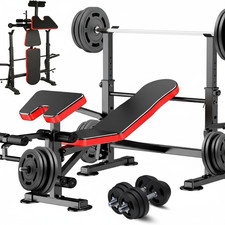 Adjustable Workout Bench 600lbs 6 in 1 Foldable Bench Press Bench for Home Gym  