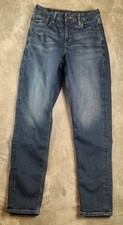 American Eagle "Curvy Mom Jeans" Women's 4 Long Dark Wash 5 pkt Stretch