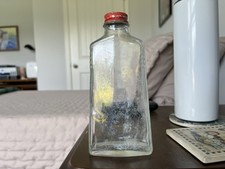 Clear Glass Bottle Decorative 6.5  Tall, 6/12/26 C
