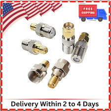 F Type to SMA Male Female Coax Connector Adapter 2Sets 6 Pcs Coaxial Adapter Kit