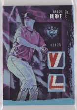 2020 Panini Diamond Kings DK Materials Holo Blue 1/25 Brock Burke #DKM-BU 0q1p