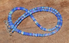16''Natural Ethiopian Opal Welo Fire Opal Gemstone Beads Necklace AF0173