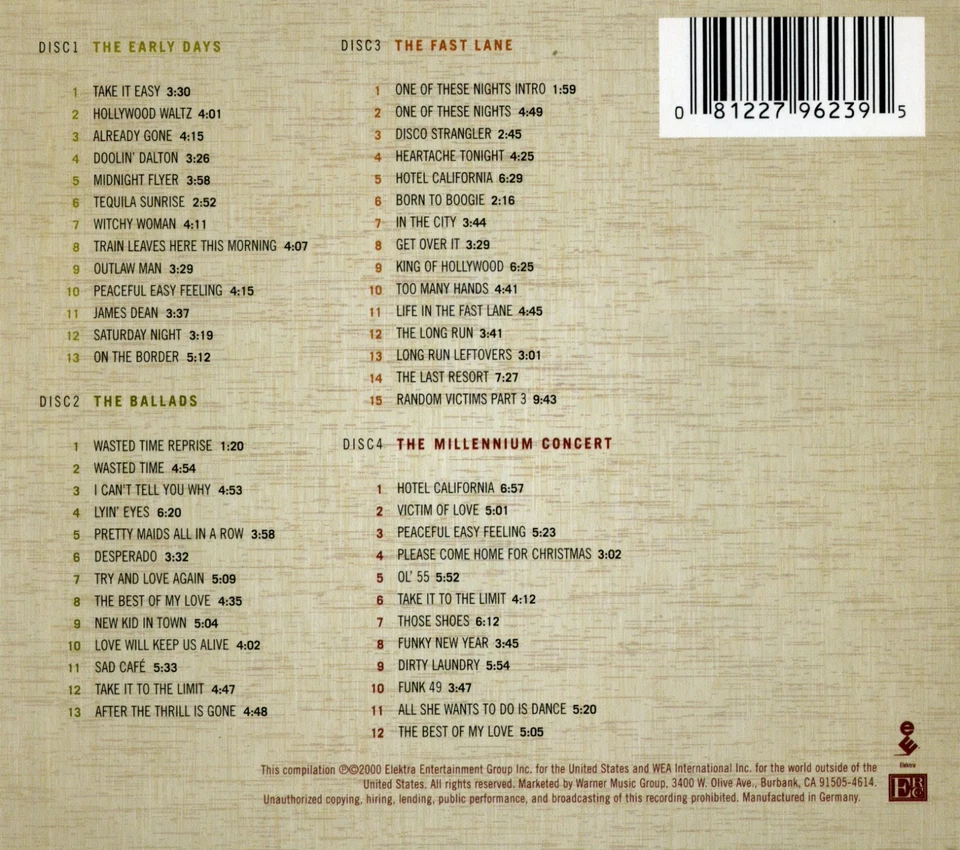 EAGLES - Selected Works 1972-1999 # 4CD # Elektra Entertainment # - Bild 2 von 2