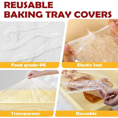 Extra Large Elastic Food Covers Bowls Pans Ideal BBQ Camping Dough Proofing New - Picture 19 of 37