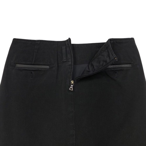 Gonna midi Prada Linea Rossa taglia IT 38 US taglia 4 twill nero chiaro/sbiadito - Foto 4 di 11
