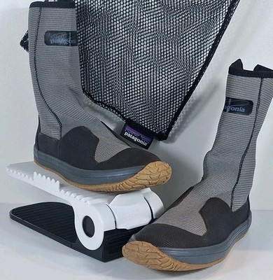 Patagonia Neoprene Flats Mid-Calf Zip Gray Fishing Booties Men's Size Med: US 8