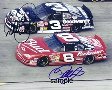 DALE EARNHARDT SR JR 8X10 SIGNED PHOTO NASCAR AUTOGRAPH SIGNATURE POSTER REPRINT
