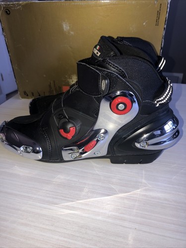 Sidi Mid Performer Black Sliver And Red Motorcycle Boots 8.5 - Picture 2 of 12