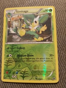 Simisage 7/99 - Reverse Holo Rare - Next Destinies 2012 - Pokemon Card TCG - NM