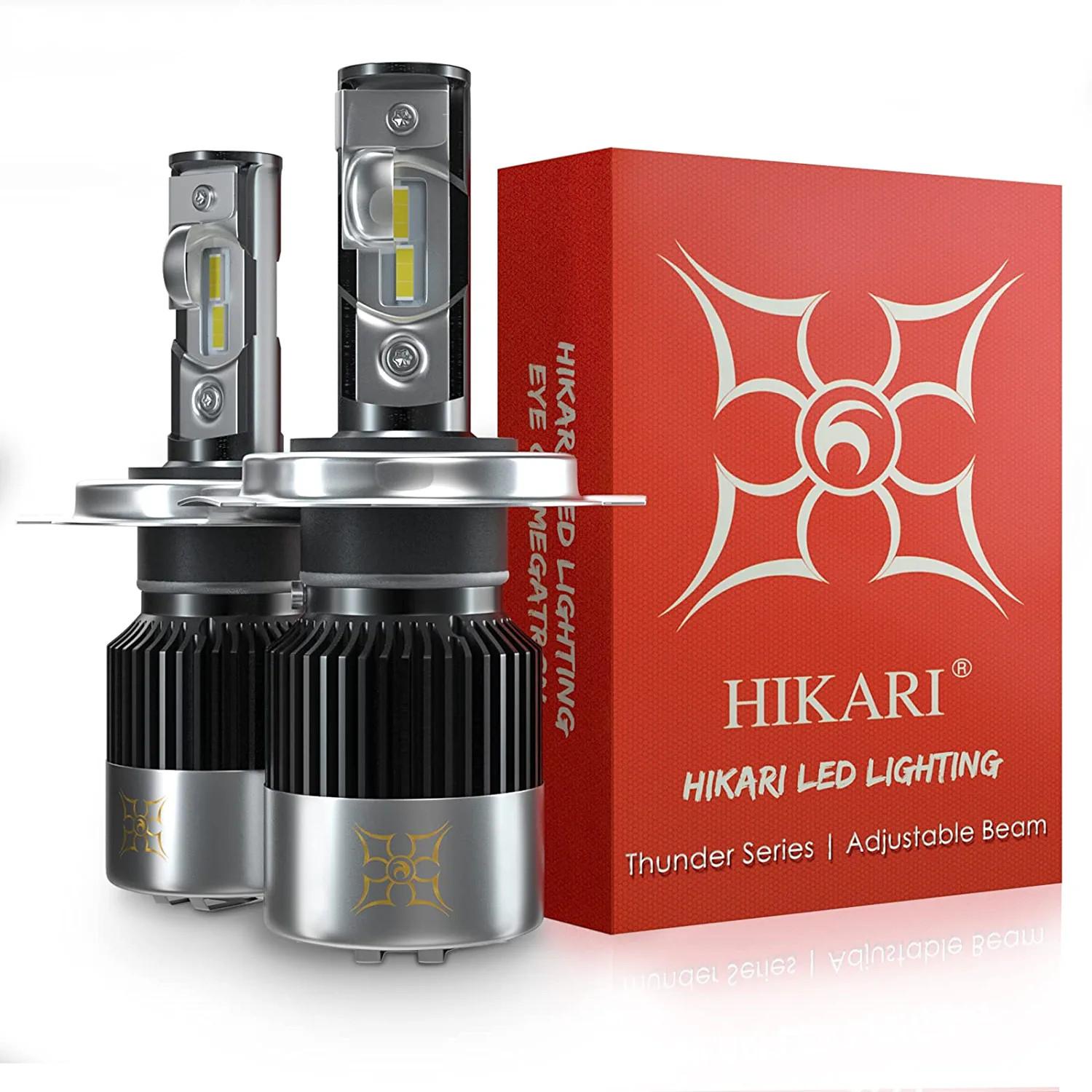 Hikari H4/9003 LED Bulbs,12000LM, High Lumens Dual Beam LED Conversion Kit,30W