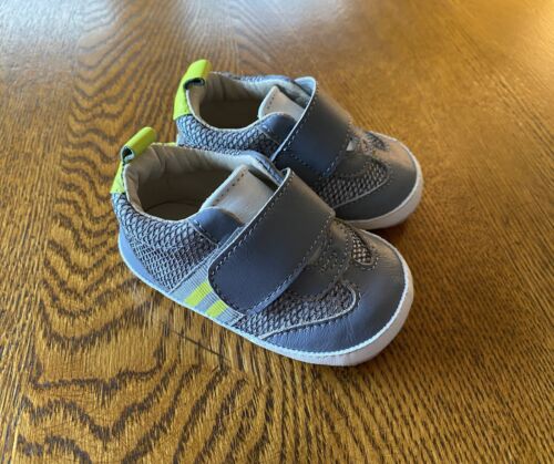 new ROBEEZ Finn Leather Soft Sole Baby Shoes First Kicks Sneakers 6-9 Months