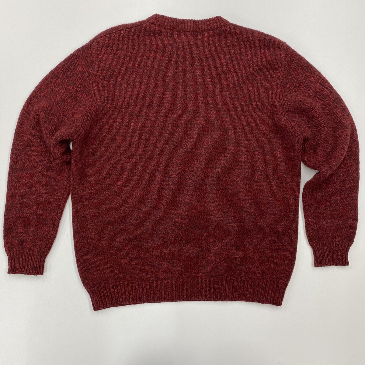 LL Bean Mens XL Regular Knit Pullover Sweater Red Casual 100