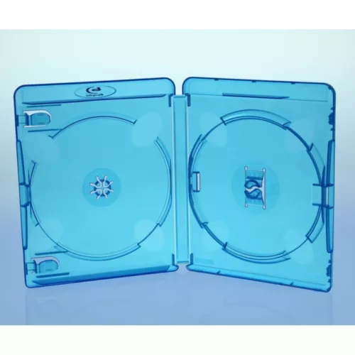0,78€/Stück - AMARAY Blu-Ray 2-Disc Hüllen (FOF) - 14mm - 50 Stück - blau