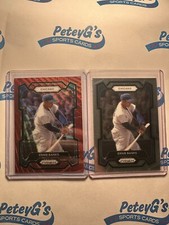 2024 panini prizm Ernie Banks 2 card lot base and red wave