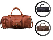 Reisetasche groß, Echtes Leder Ledertasche Handgepäck, 45L, Handgefertigte