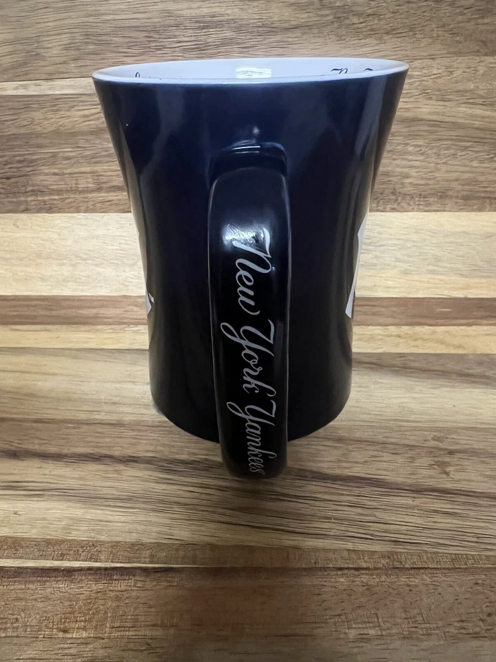 New York Yankees Navy Blue Coffee Cup Mug Yankees Embossed - Image 2 of 4