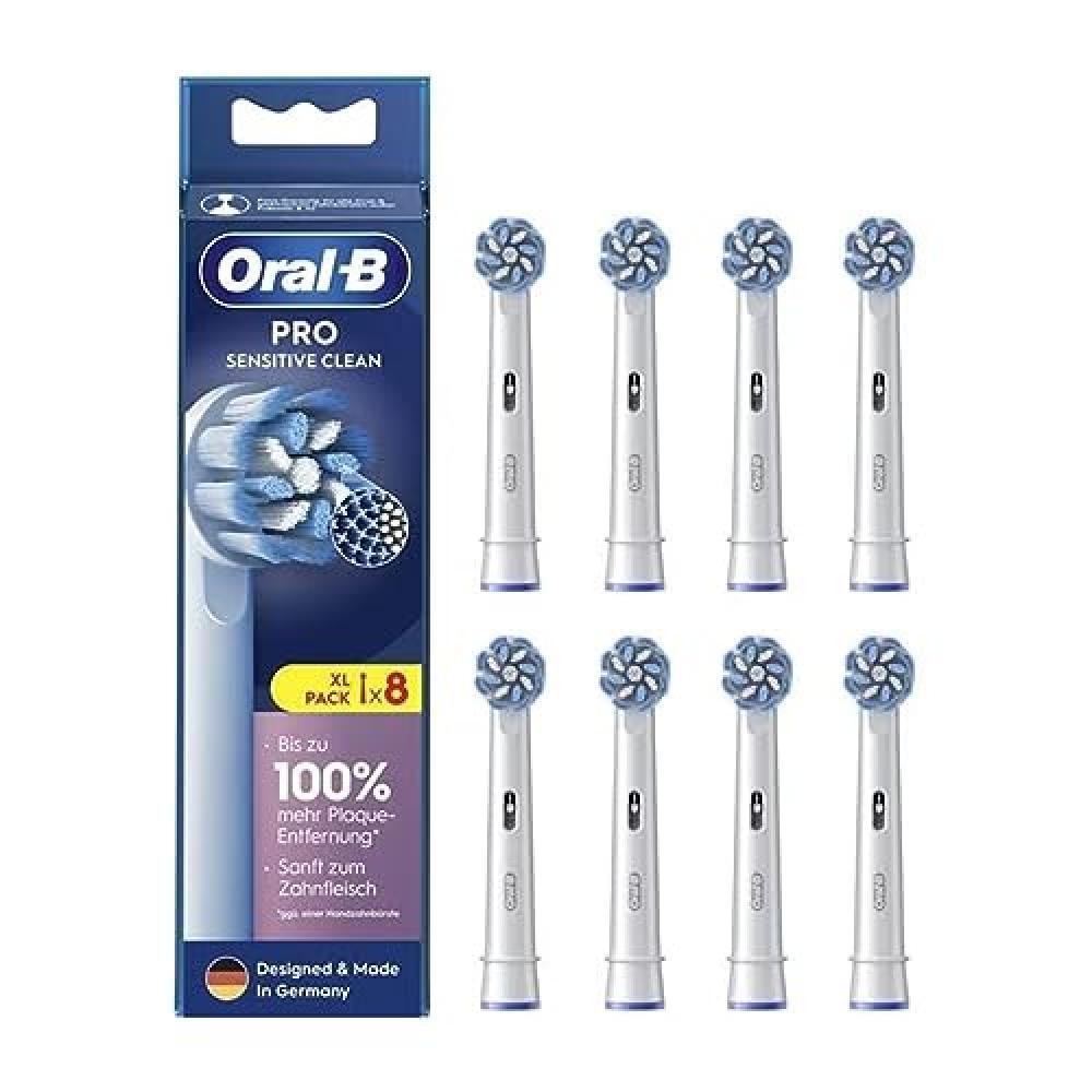 Oral-B Pro Sensitive Clean, 8 testine di ricambio per spazzolino elettrico, puli