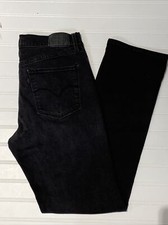 Levis 314 Shaping Straight Womens Black Jeans Denim Pants Size 30 Mid Rise