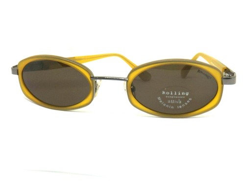 ROLLING occhiali da sole uomo made in italy ovali gialli donna vintage anni  90 | eBay