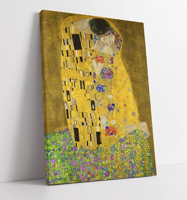 Gustav Klimt The Kiss Vinyl Sticker - Car Phone Laptop Decal 2x2 Inches