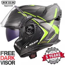 Image of LS2 FF901  ADVANT X CARBON FIBRE MODULAR FLIP  MOTORIKEHELMET FUTURE II YELLOW