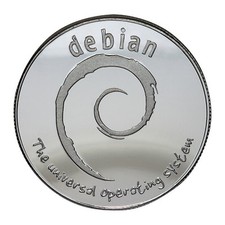 Debian/Linux Silver-plated Bronze Collector Coin