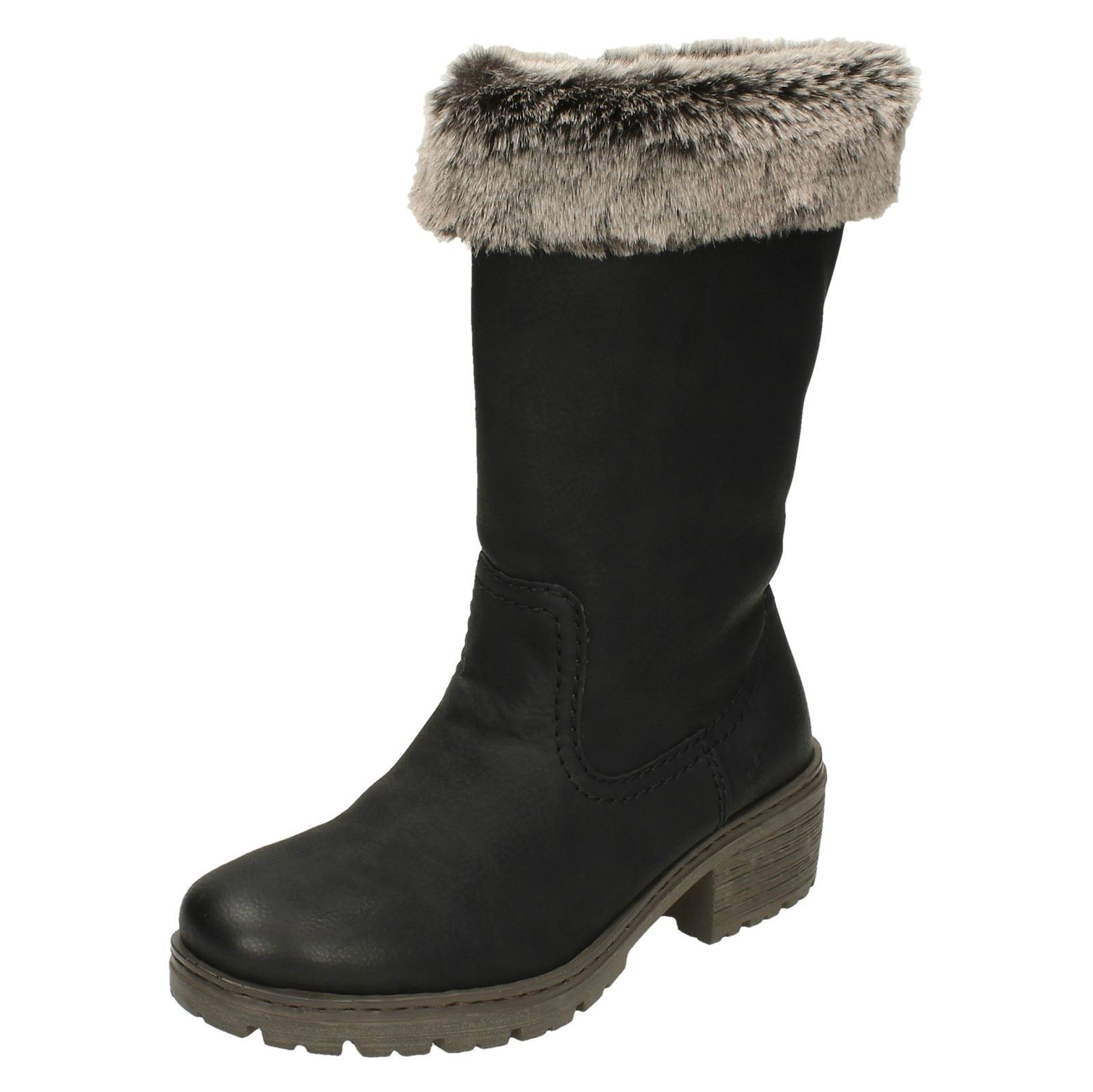 rieker ladies fur lined boots