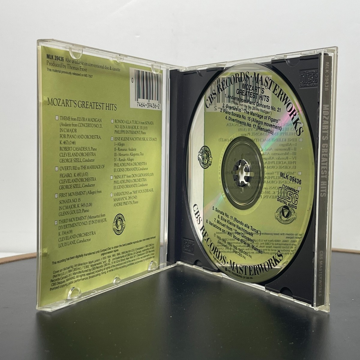Mozart's Greatest Hits (CD, CBS Records) | eBay